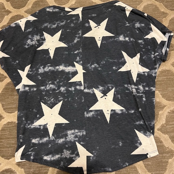 Navy Blue with White Stars Lace Up Detail One Size - Picture 3 of 5
